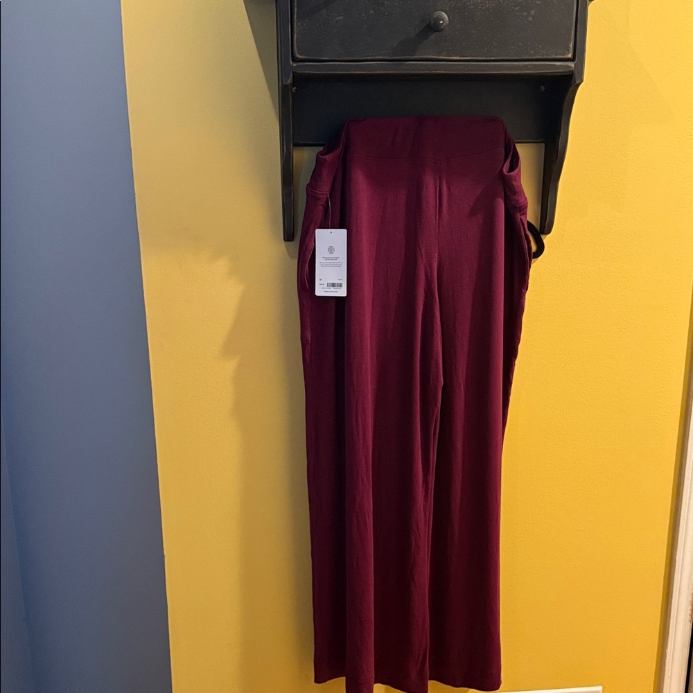Athleta Wide-legged Pj pant in Deep Burgundy
